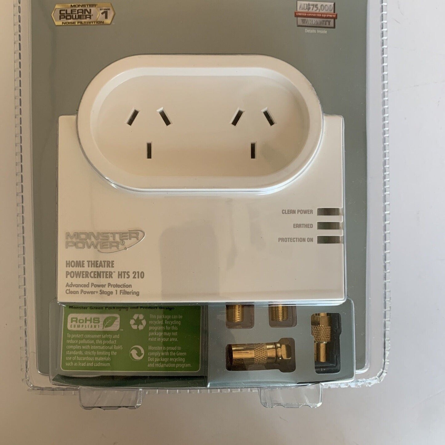 Monster Power HTS 210 PowerCenter Power Protection Filter Home Theatre NEW
