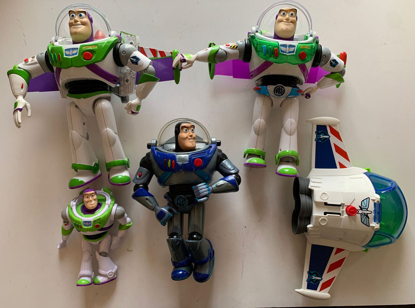 5x Disney Pixar Toy Story Buzz Lightyear Blue Belt Spaceship Action Figure