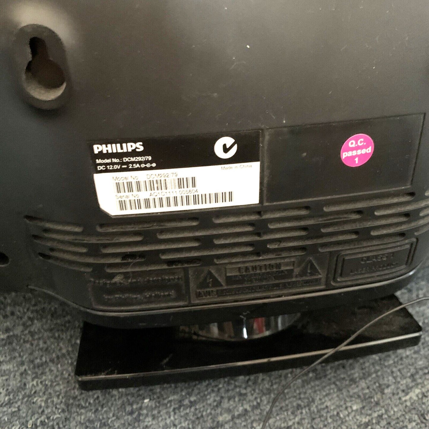 Philips Sleek Micro Sound System CD Radio USB 30-pin iPod Dock DCM292/79