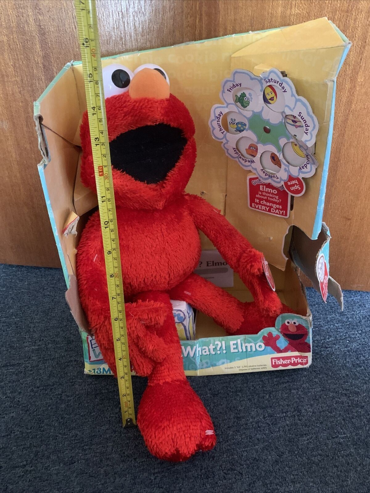 Guess What Elmo Talking Singing Toy Sesame Street 2001 Fisher-Price