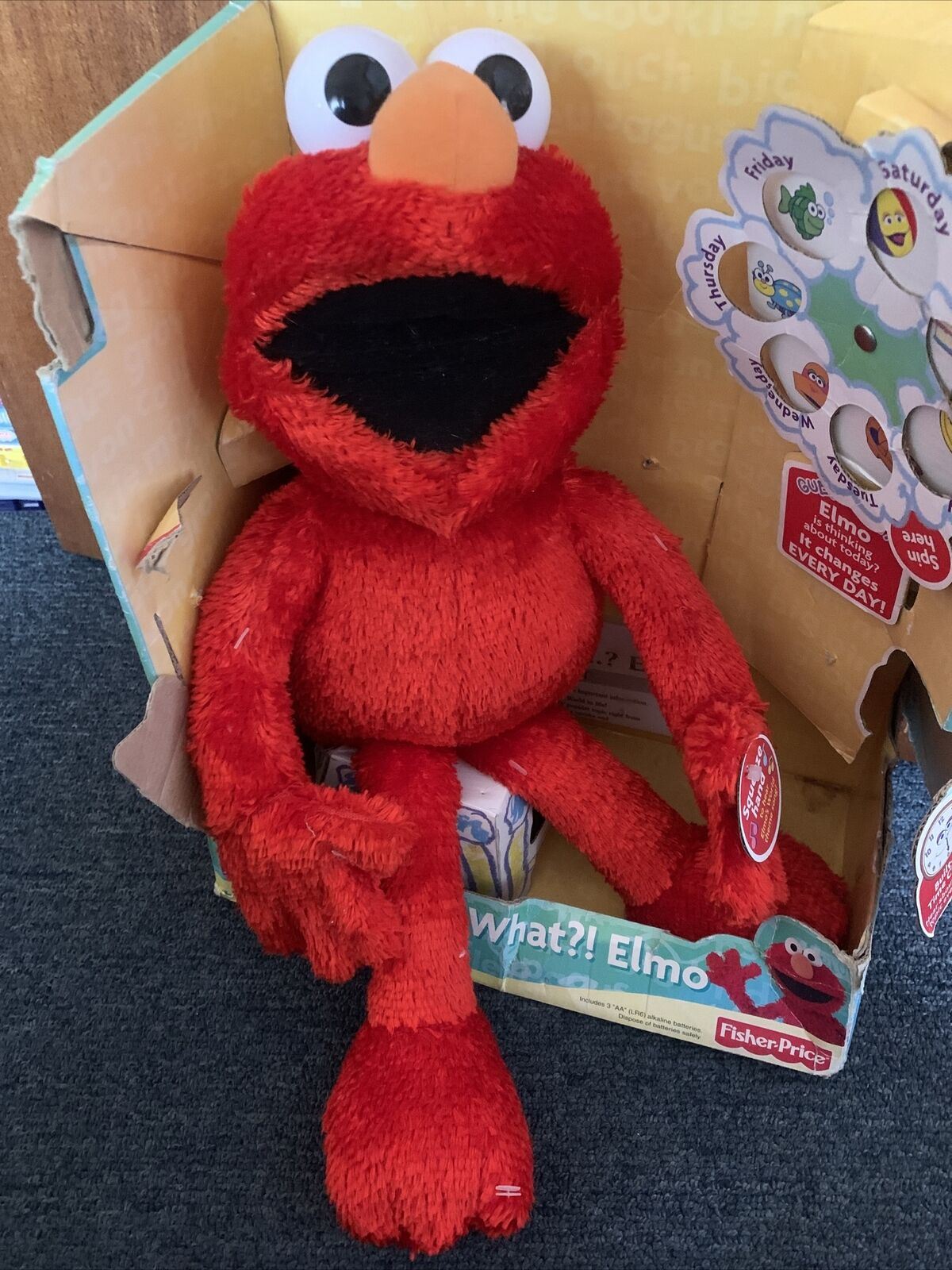 Guess What Elmo Talking Singing Toy Sesame Street 2001 Fisher-Price