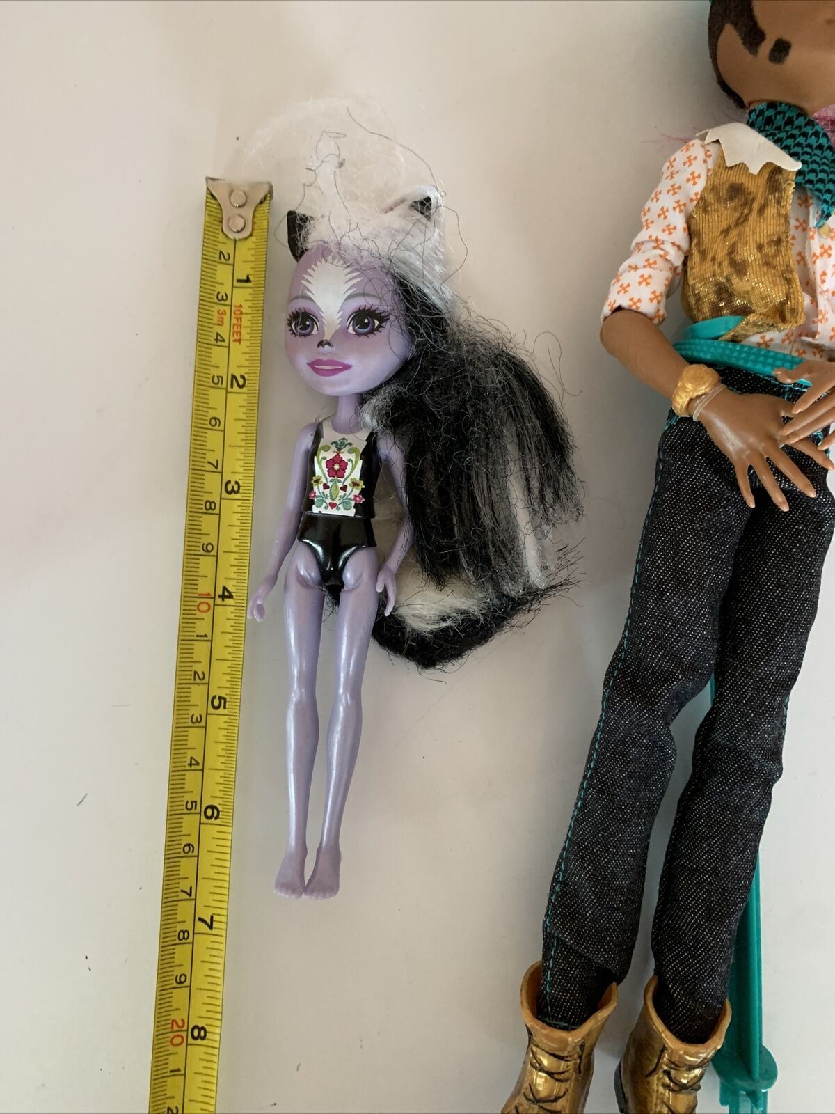 3x Mattel Monster High Skunk Girl 2013 Clawd Wolf  2010 Draculaura 2008 Figure