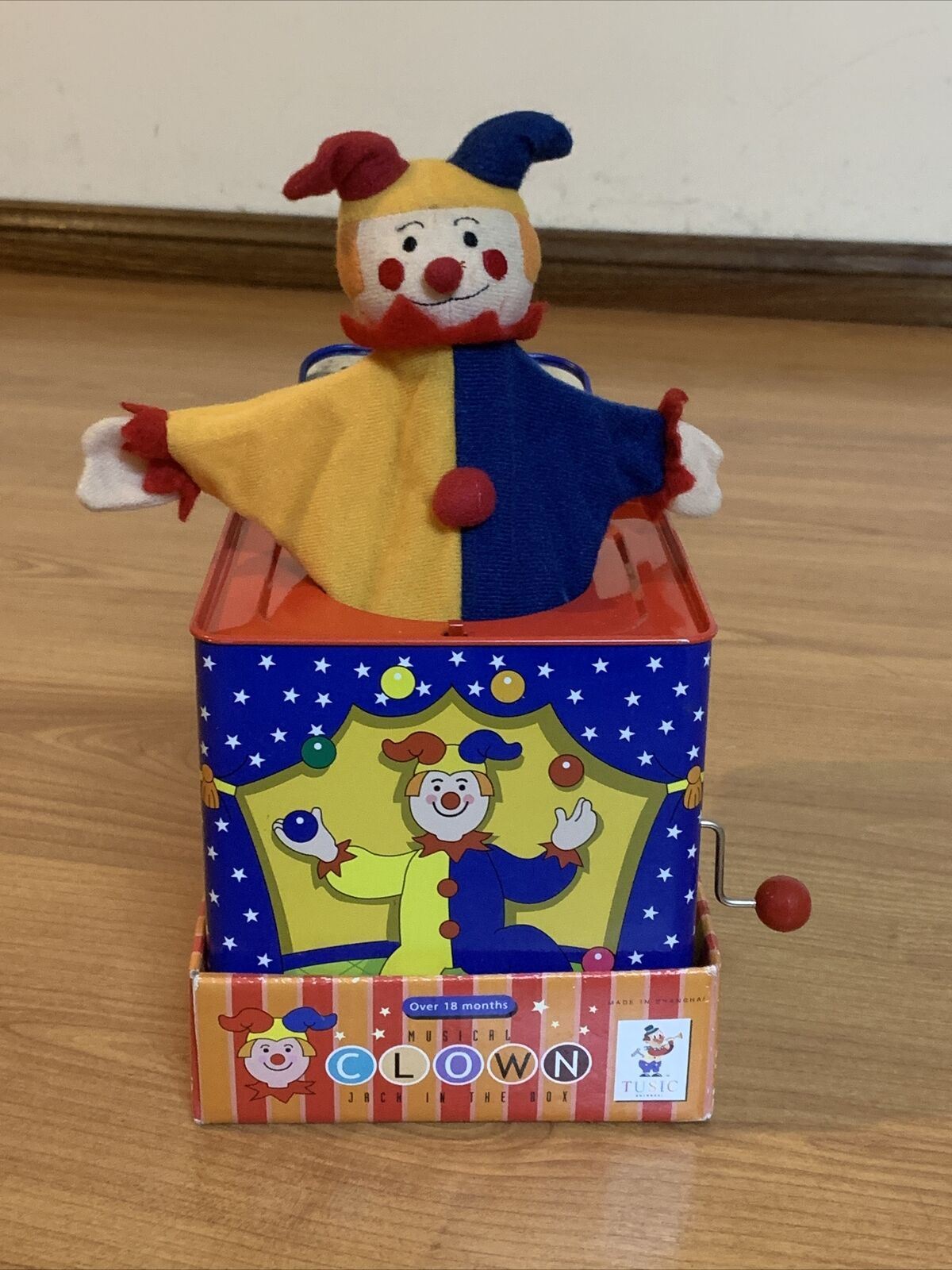 Jack in the Box Clown Figure Wind Up Musical Pop-up Tusic