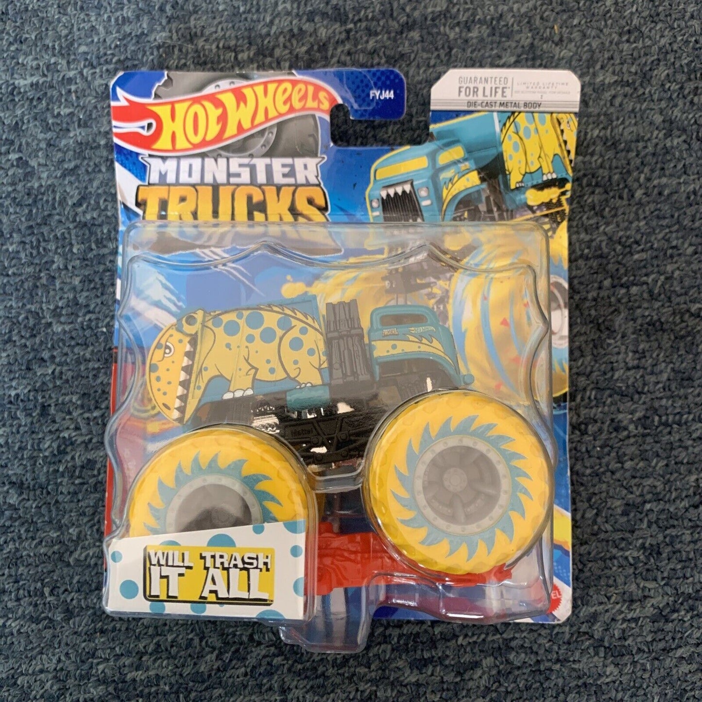 Will Trash It All - Hot Wheels Monster Truck 1:64 Diecast Metal Vehicle NEW