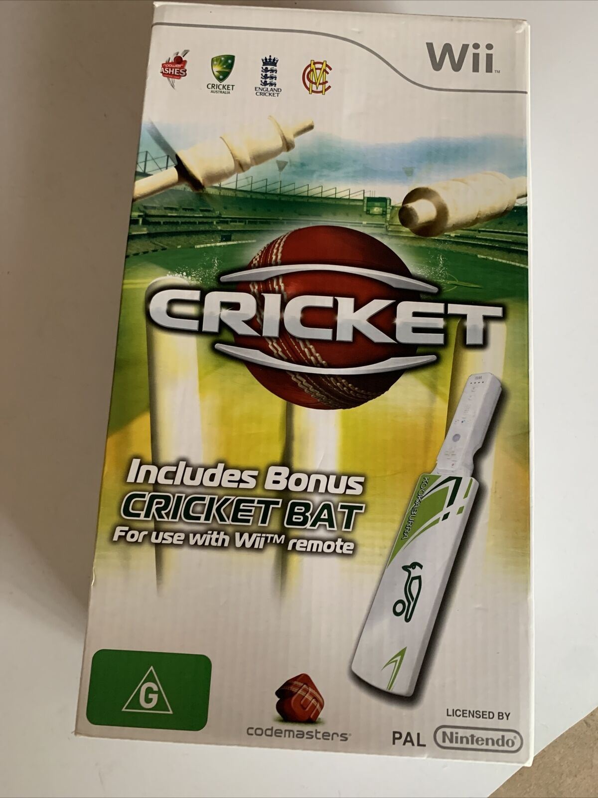 Cricket & Kookaburra Bat Bundle Game Set - Nintendo Wii PAL