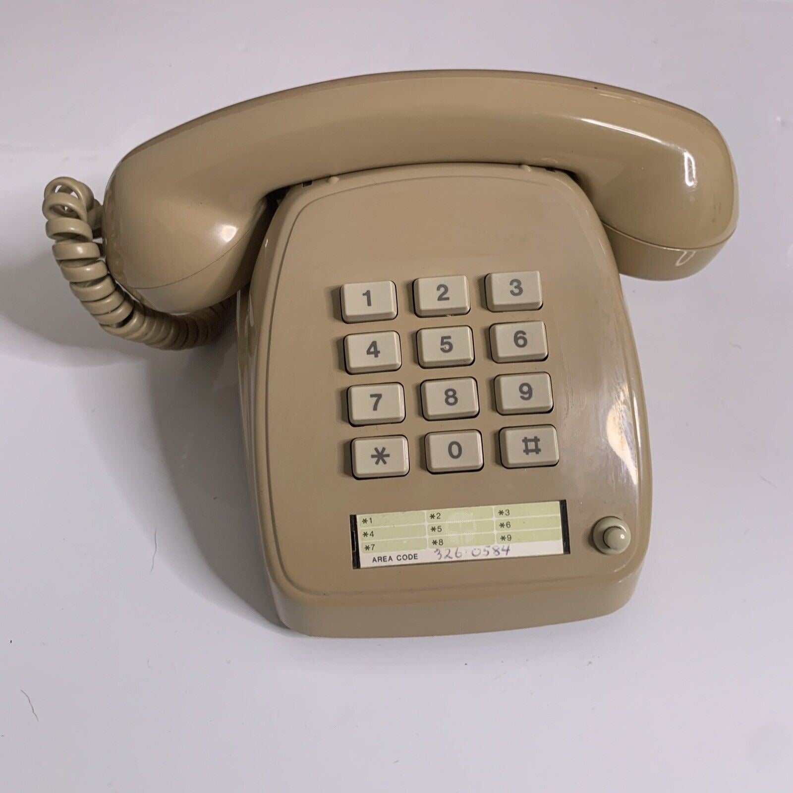 Vintage Telecom Telephone Push Button Desk Phone Corded 1980's 809S1/5 ...