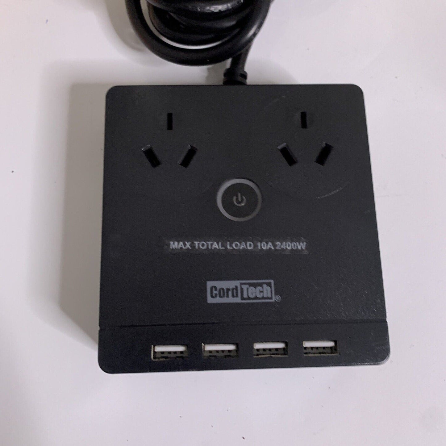 Cordtech Desktop Power Station 2x Power Outlet 4x USB Ports