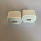 2x Genuine Apple A1444 5W USB Power Adapter Wall Charger -  White