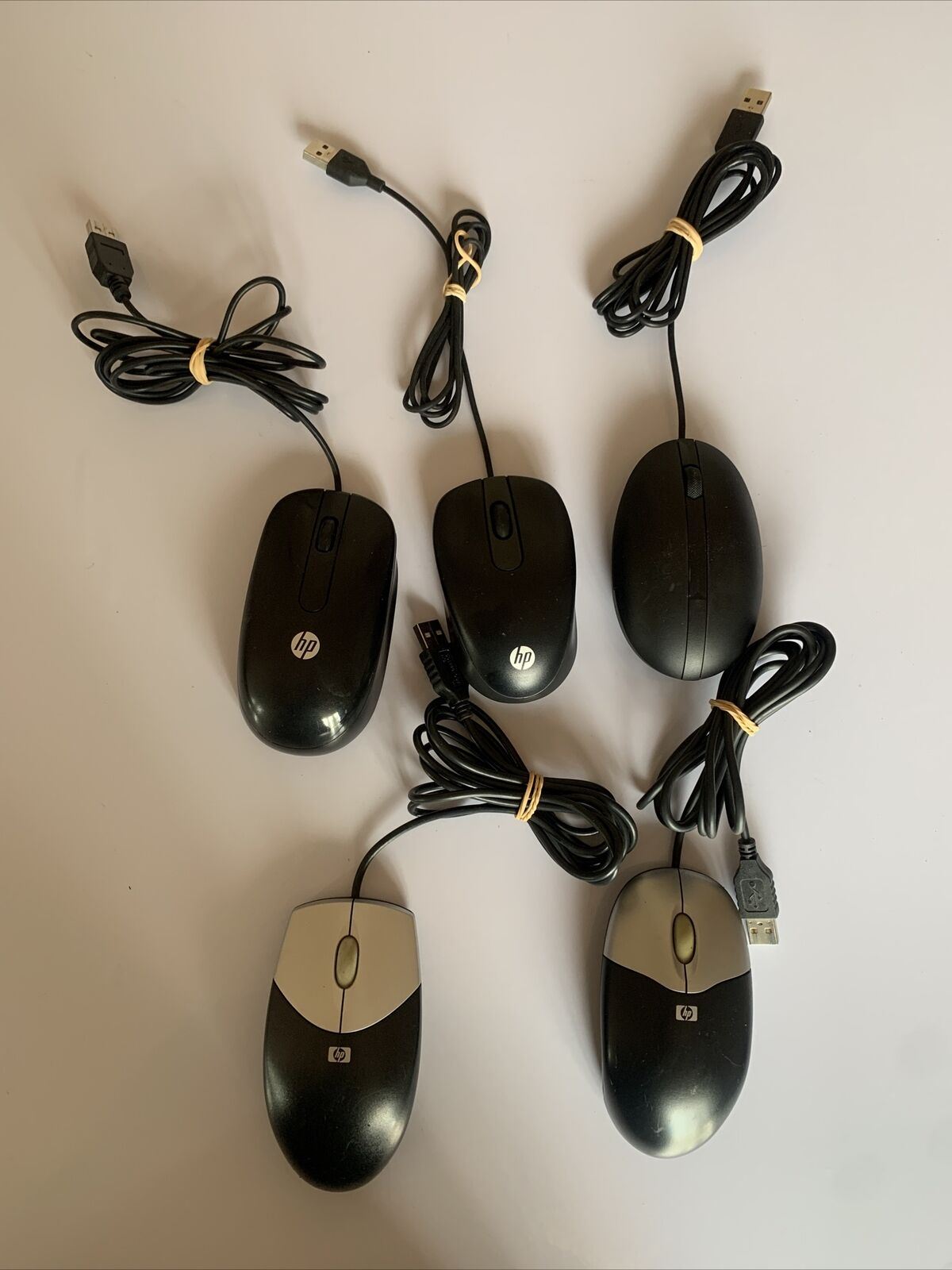 5x HP USB Wired Mouse Genuine