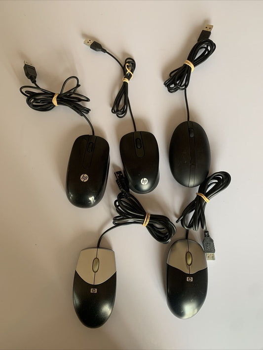 5x HP USB Wired Mouse Genuine