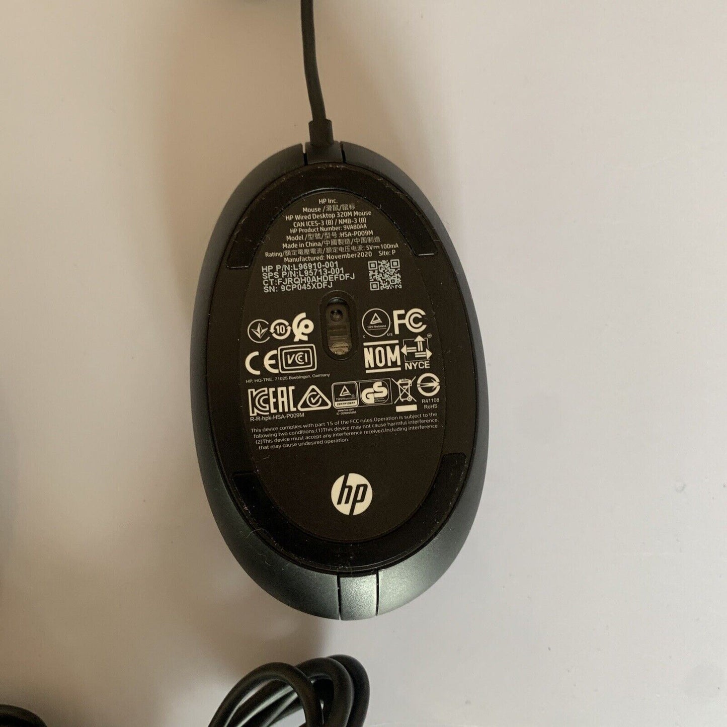 5x HP USB Wired Mouse Genuine
