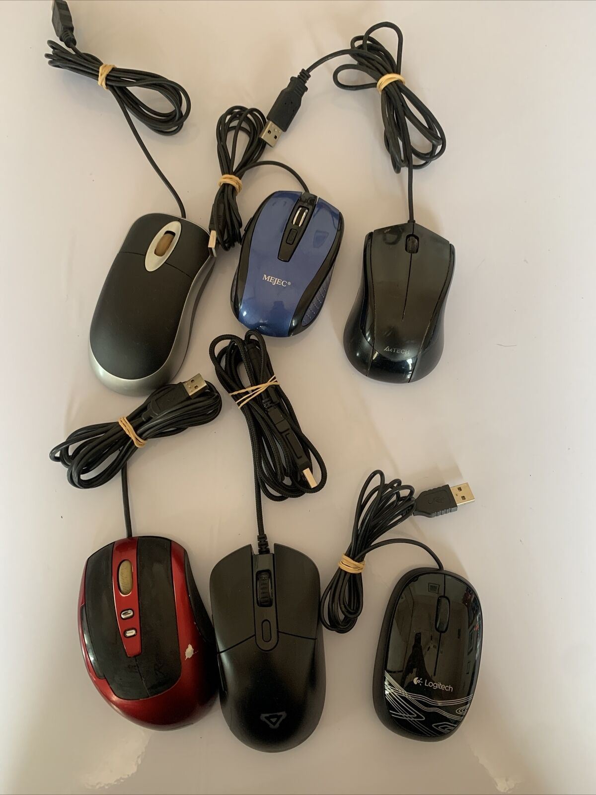 6x USB Mouse Gaming Logitech Rapier Laser A4Tech – Retro Unit