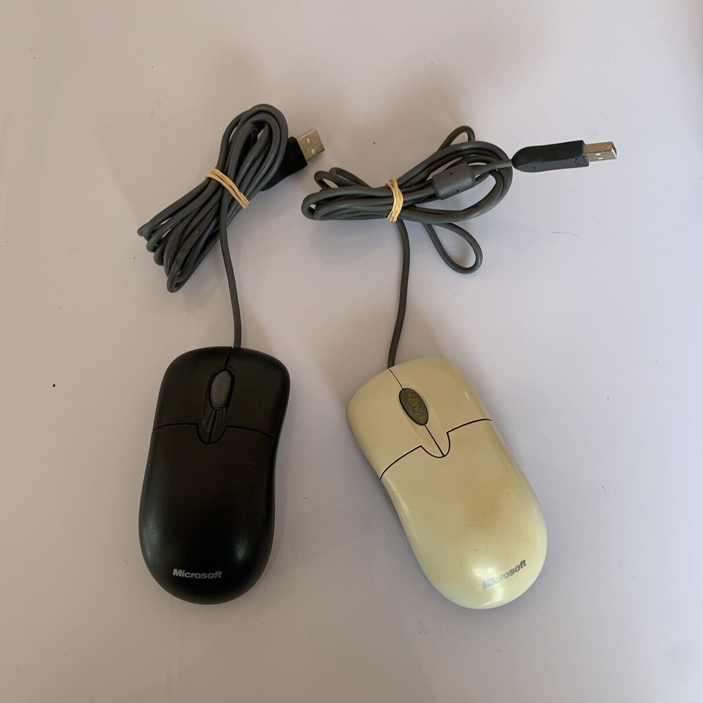 2x Genuine Microsoft Optical Mouse V1 & v2