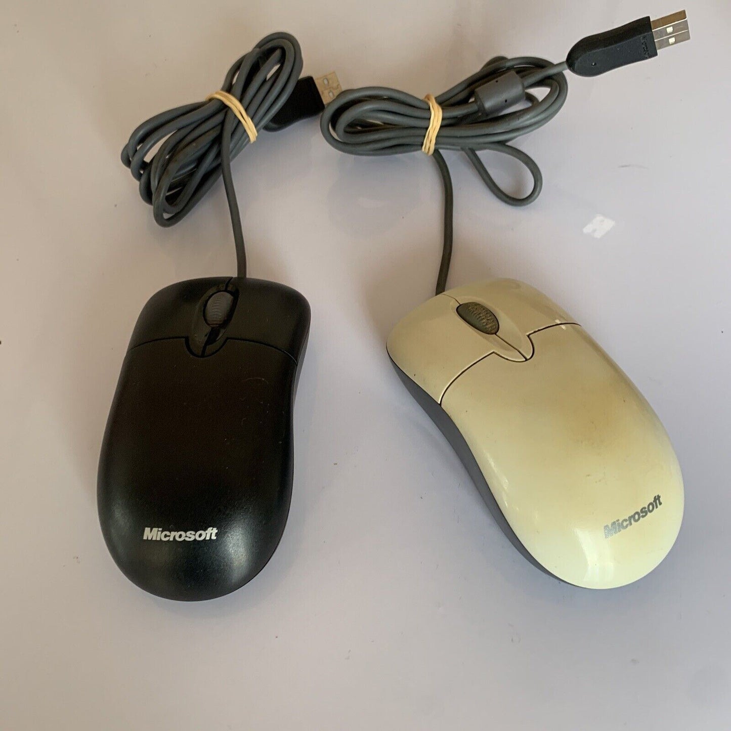 2x Genuine Microsoft Optical Mouse V1 & v2