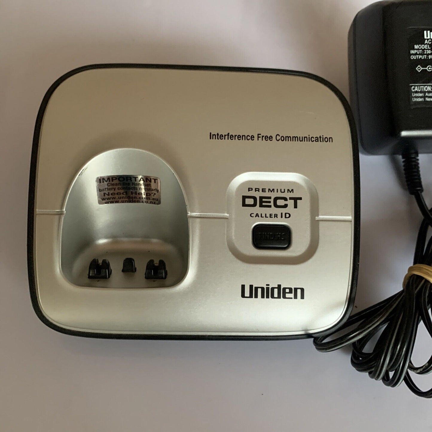 Uniden DECT3015 Base Charger & AC Adapter  AAD-041S 9V