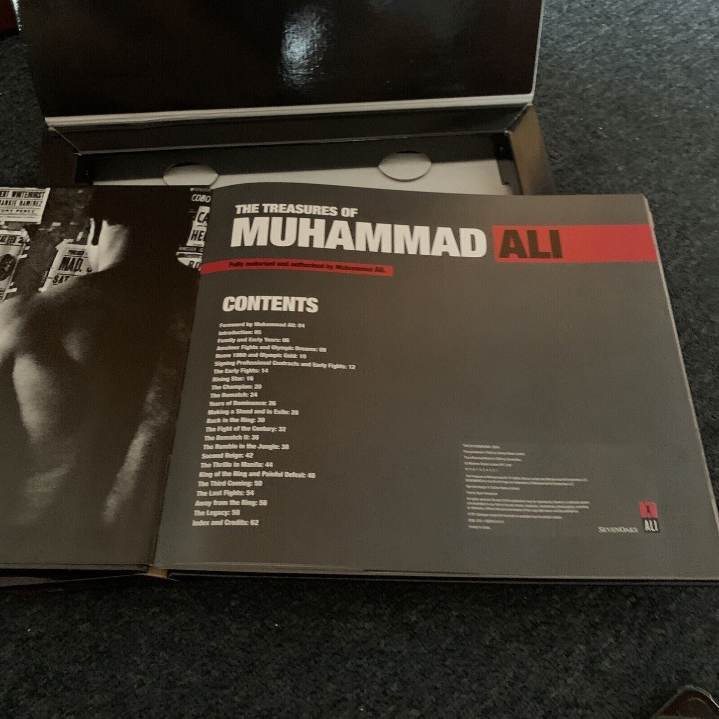The Official Treasures of Muhammad Ali by Gavin Newsham Hardback Slip Cover