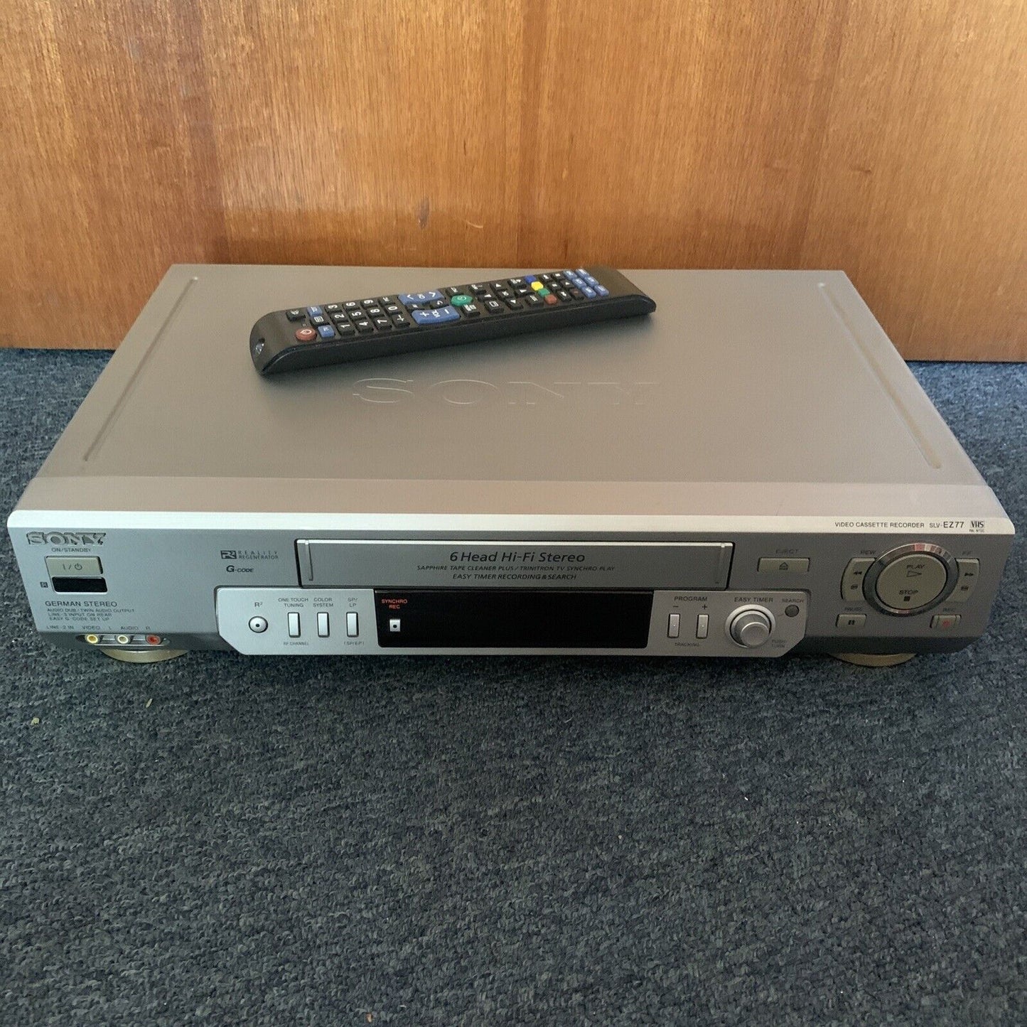 Sony SLV-EZ77AS VHS PAL/NTSC Player Recorder Sapphire Tape Cleaner Stereo 6 Head