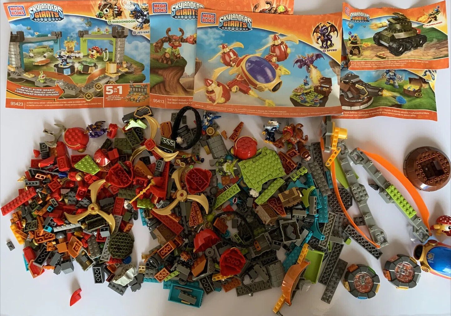 Skylanders Giants Mega Bloks Spyro Chill Tree Rex Flameslinger Bulk Lot