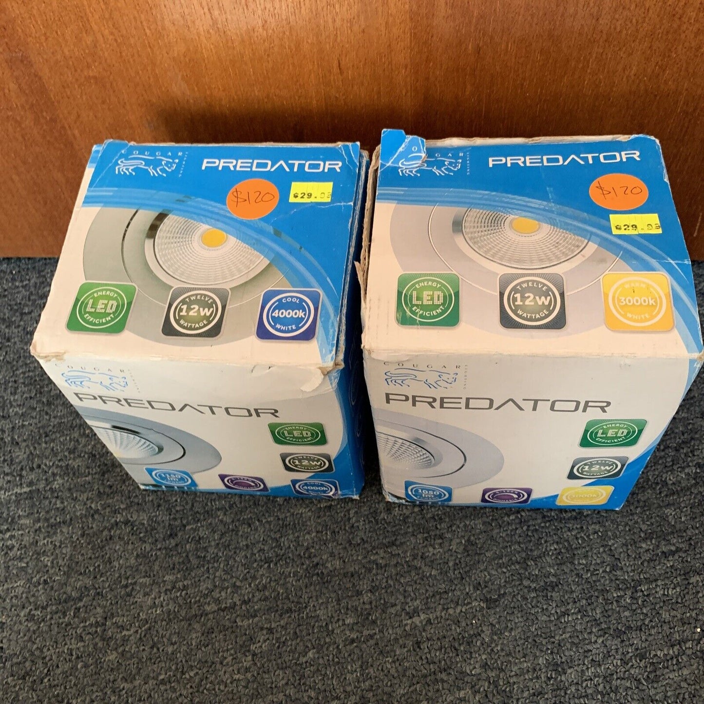 2x Predator LED Downlight 4000k & 3000k NEW