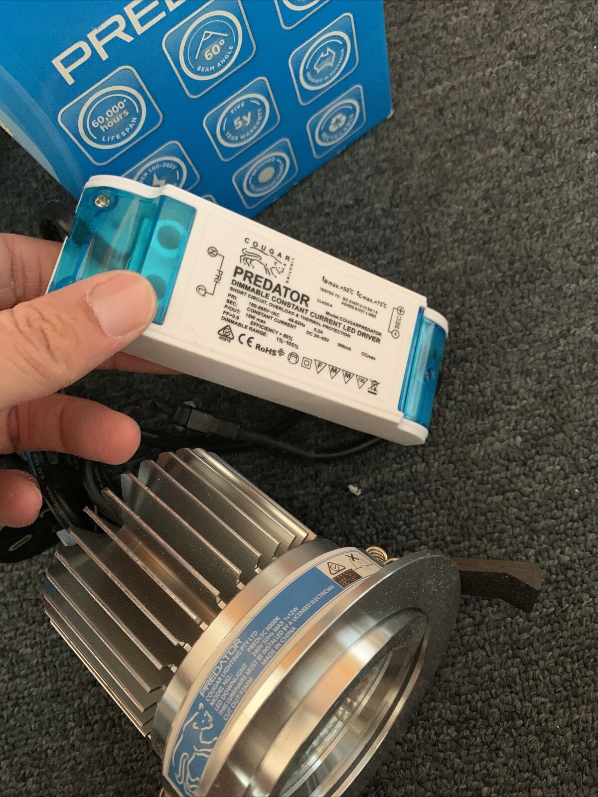 2x Predator LED Downlight 4000k & 3000k NEW