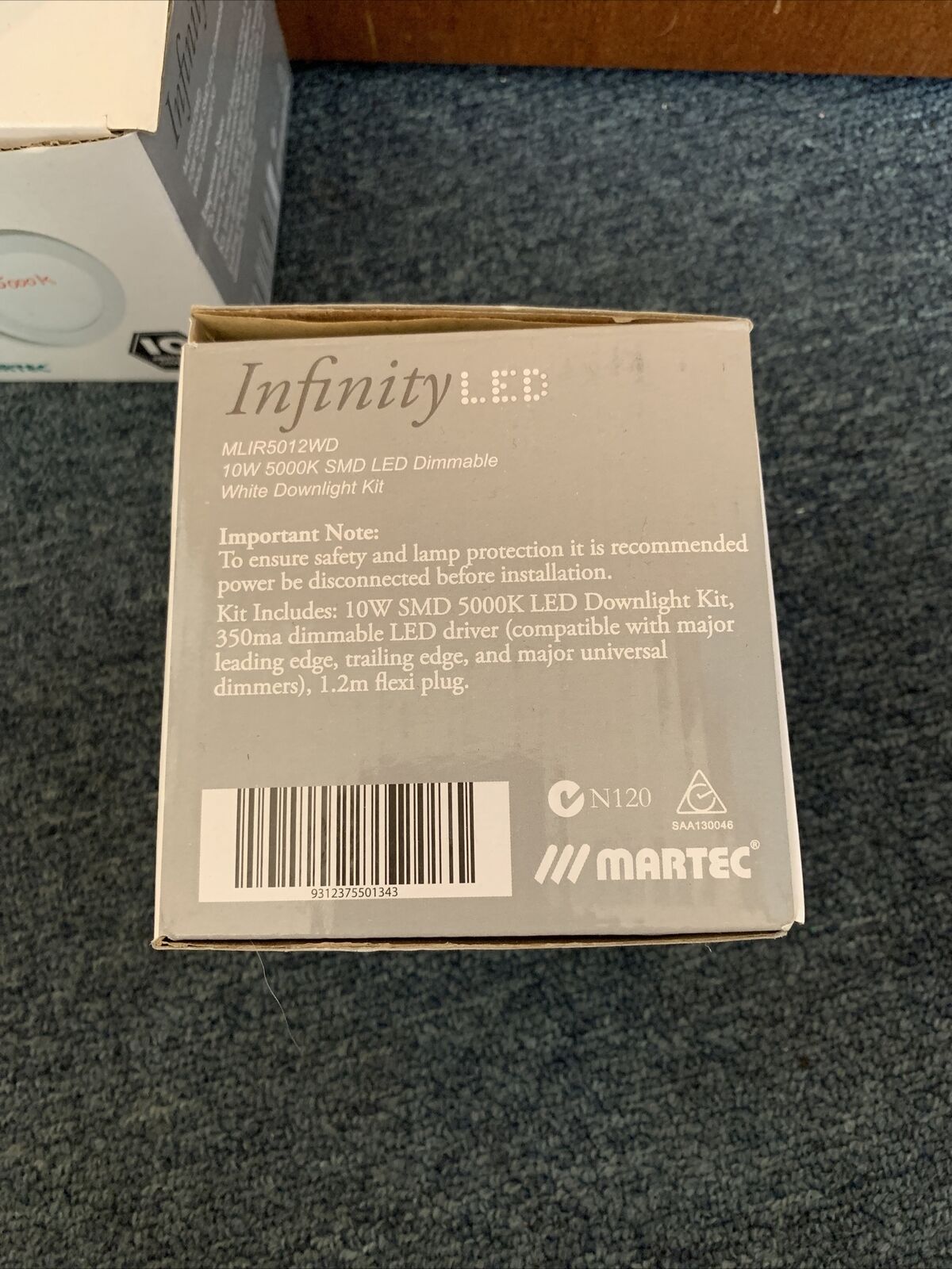 3x Martec Infinity LED MLIR5012WD 10W 5000K SMD White Downlight Kit NEW