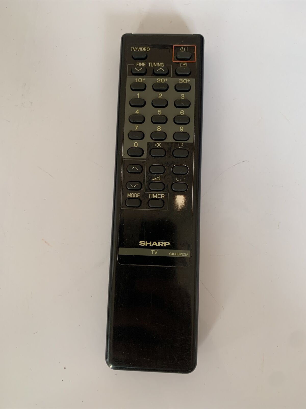 Genuine Sharp TV G1000PESA Remote Control *missing battery lid