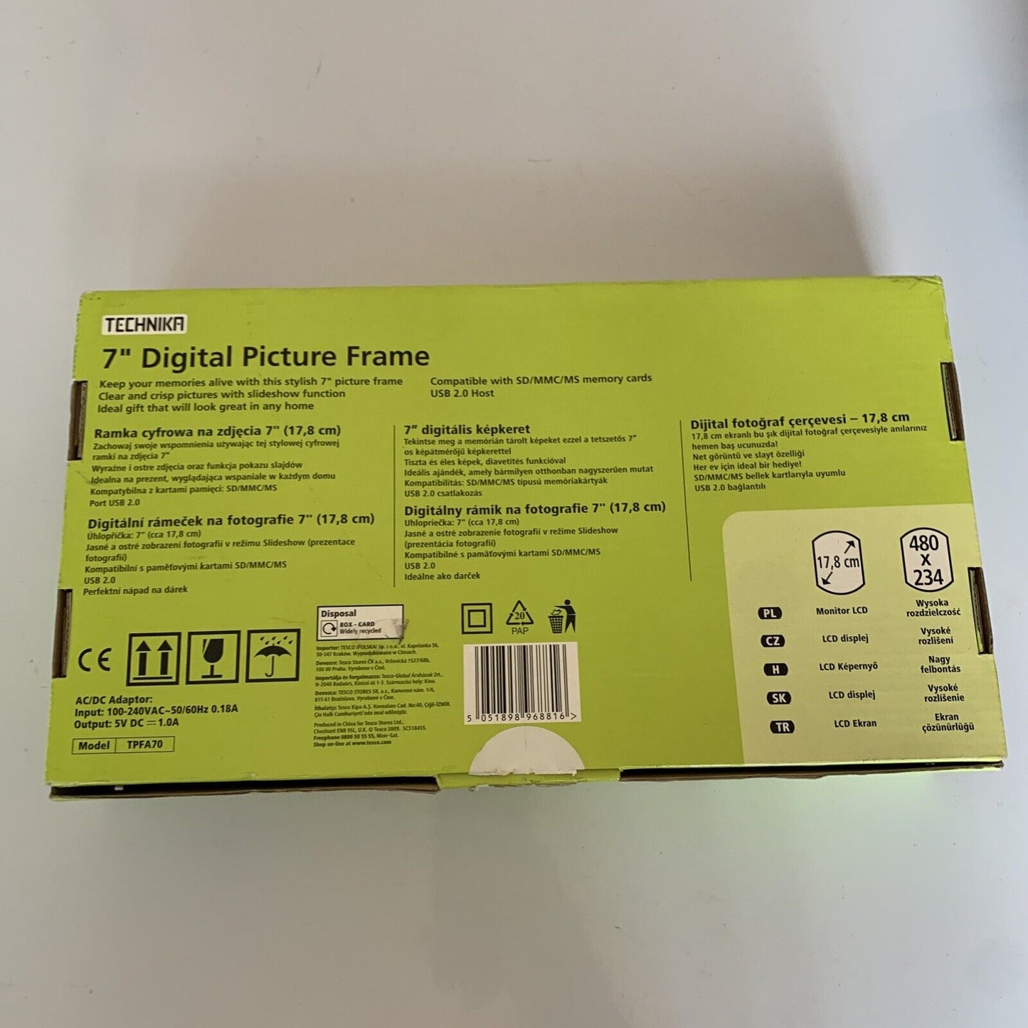 Technika 7" Digital Picture Photo Frame