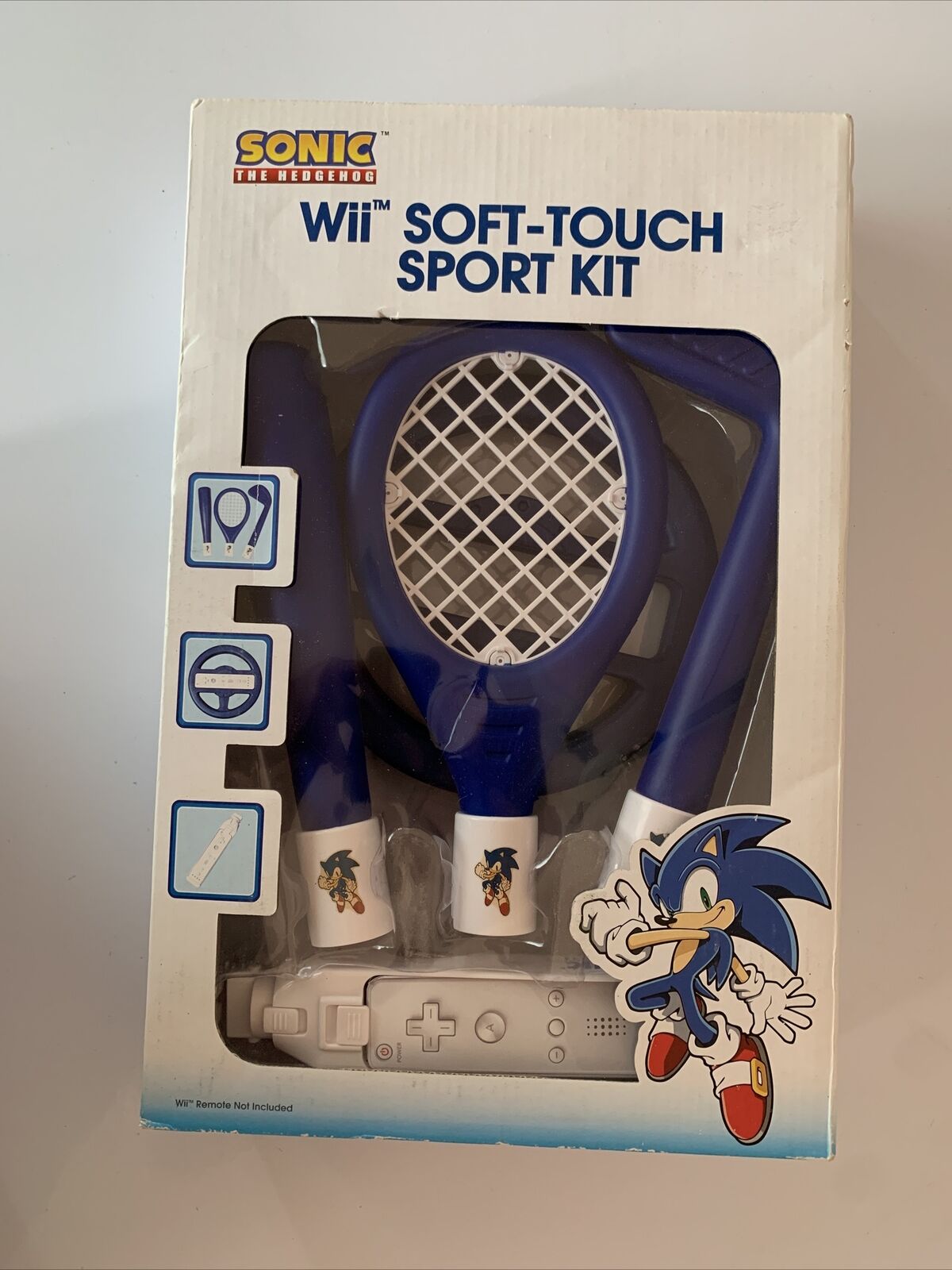 Nintendo Wii Soft Touch Sport Kit Sonic The Hedgehog Golf Steering Wheel Bat NEW