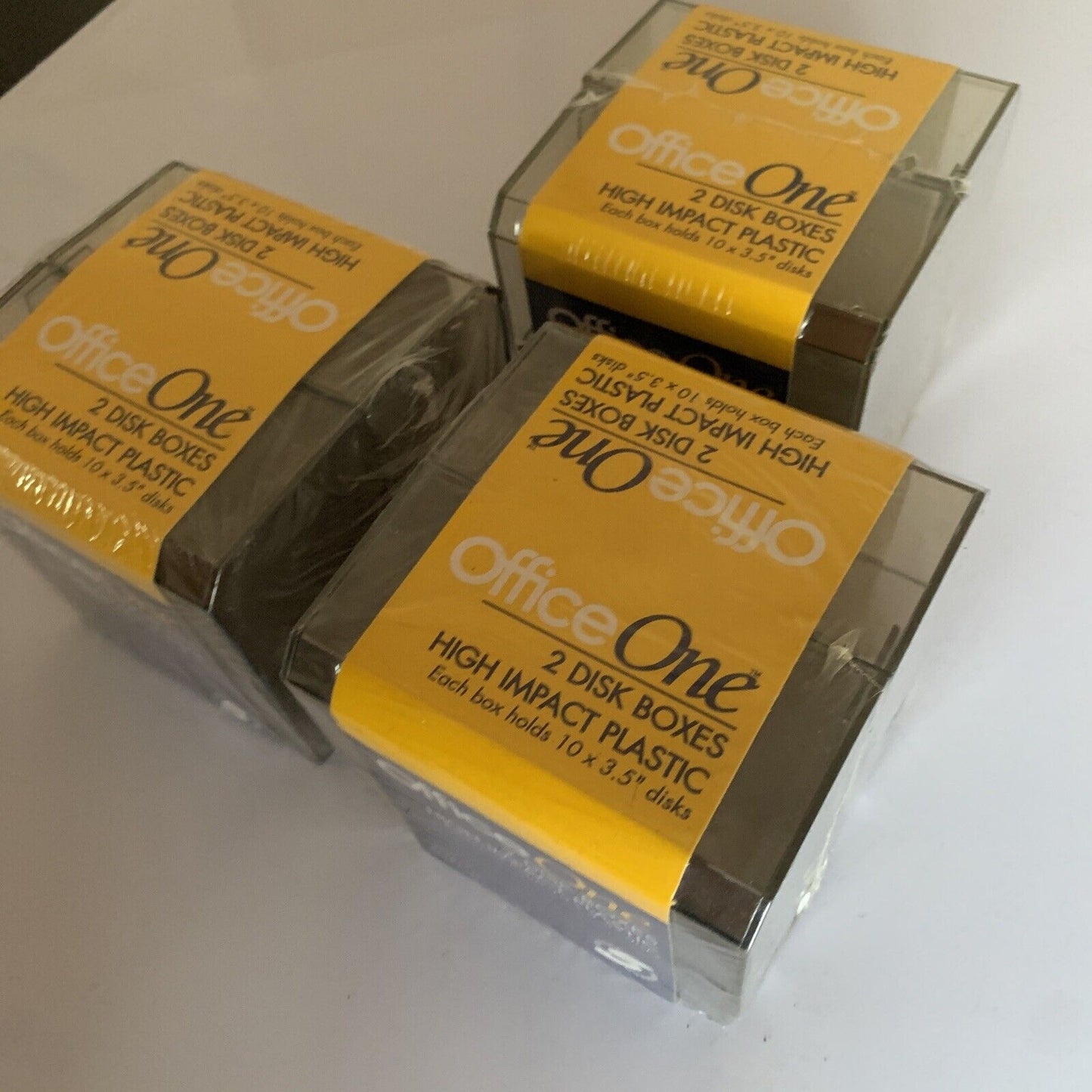 6x Office One 3.5" Floppy Disk High Impact Storage Boxes - Each Box Holds 10 NEW
