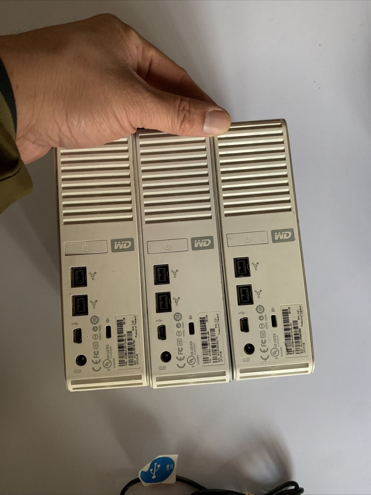 3x WD 1TB My Book Studio External Hard Drive FireWire  *1x Adapter & USB Cable