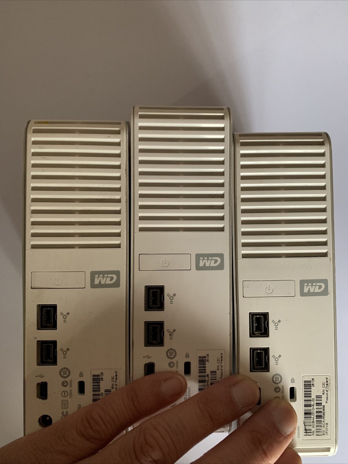 3x WD 1TB My Book Studio External Hard Drive FireWire  *1x Adapter & USB Cable