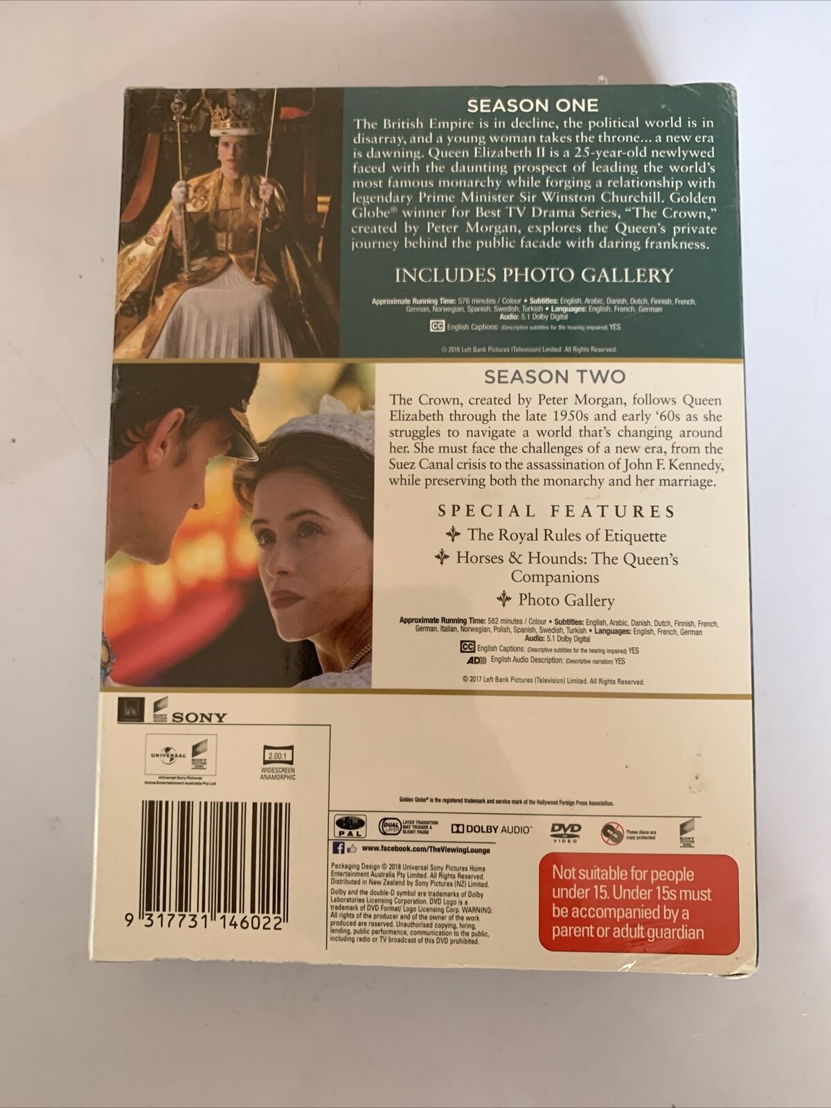 *New Sealed* The Crown : Season 1-2 (Box Set, DVD, 2018) Region 4