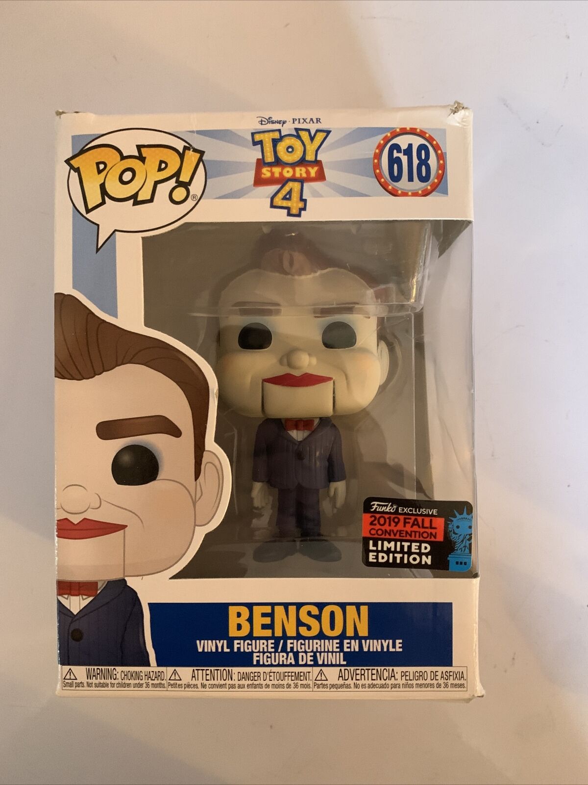 Benson Toy Story 4  2019 NYCC FCE Limited Edition Pop! Vinyl Figure #618