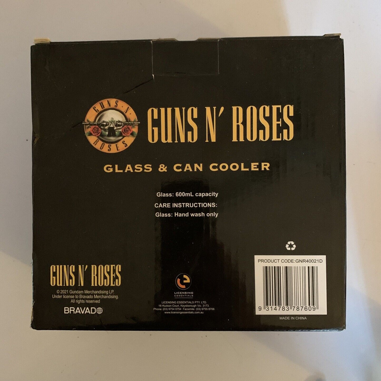 Guns N Roses Glass & Can Cooler NEW
