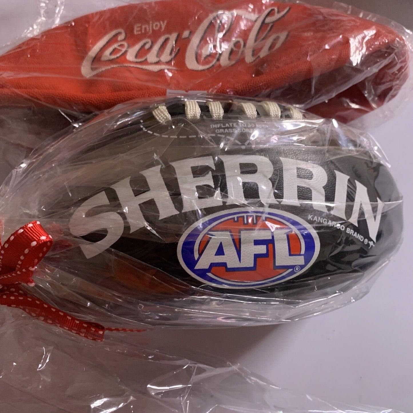 2x AFL Sherrin and Coca Cola Football Aussie Rules NEW