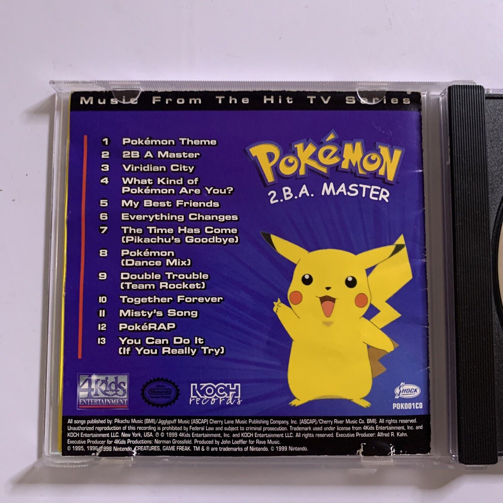 Pokemon 2.B.A Master (CD Enhanced, 1999) Music From TV Series – Retro Unit