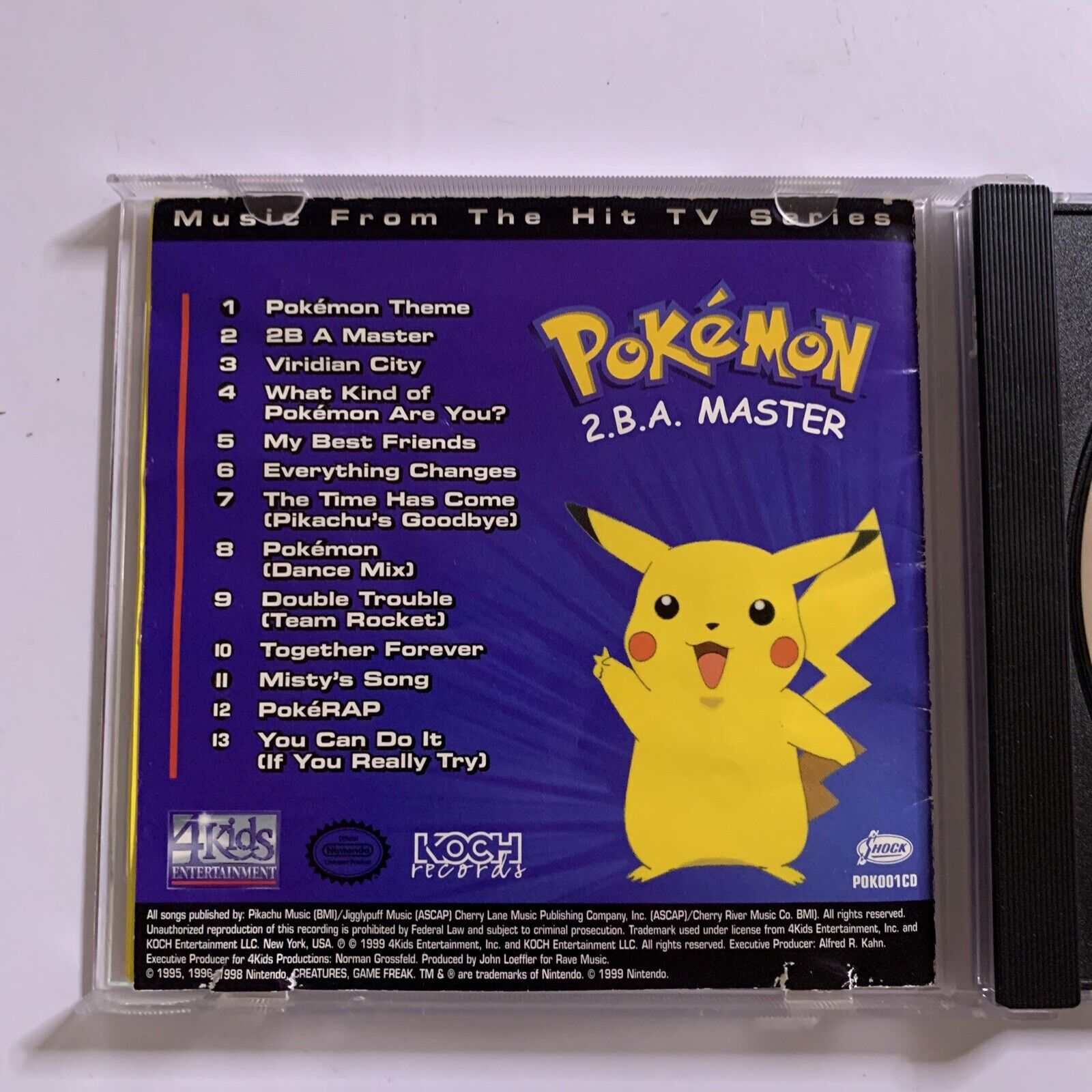 Pokemon 2.B.A Master (CD Enhanced, 1999) Music from TV Series – Retro Unit