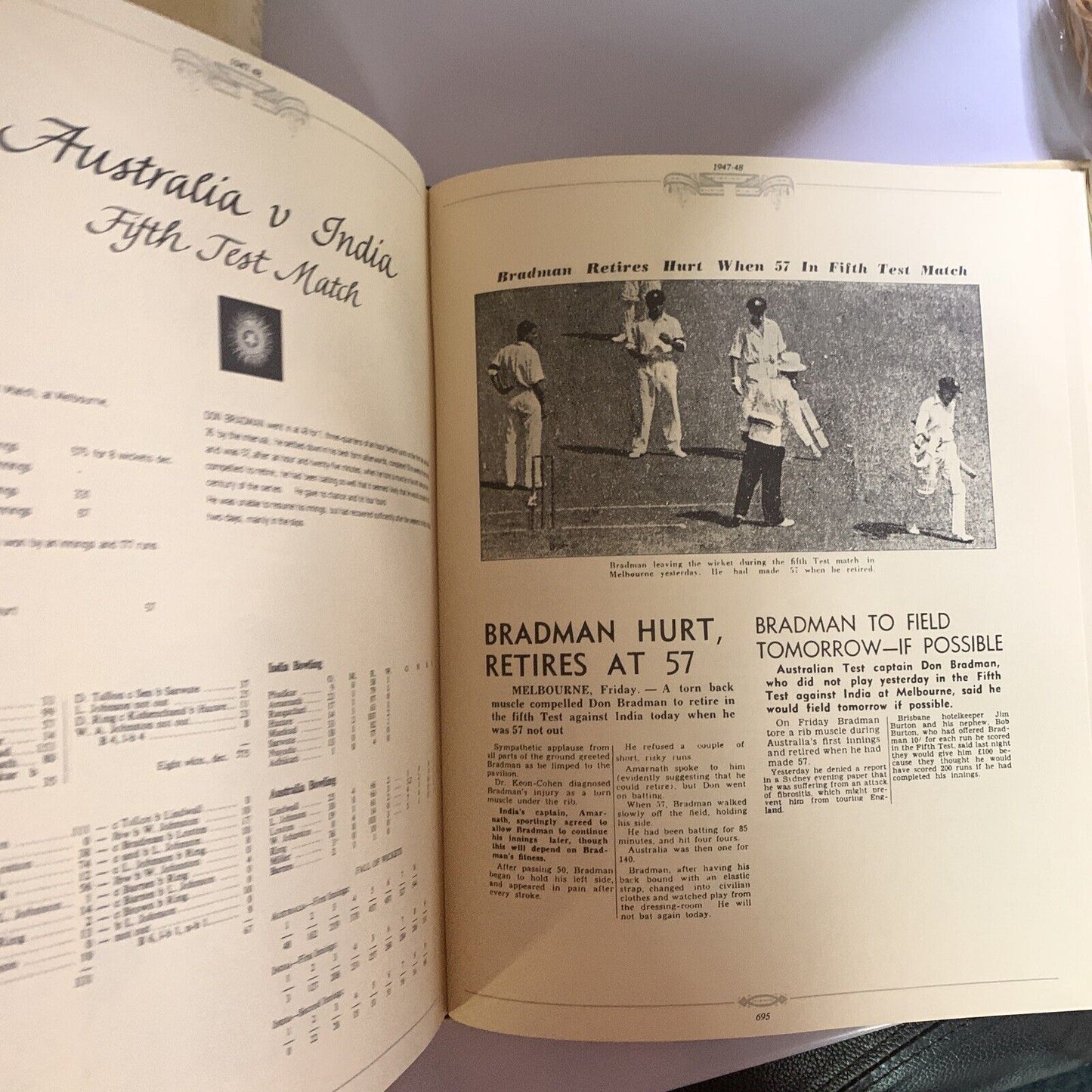 The Bradman Albums by Sir Donald Bradman 2x Hardcover Book Set 1987 with Case