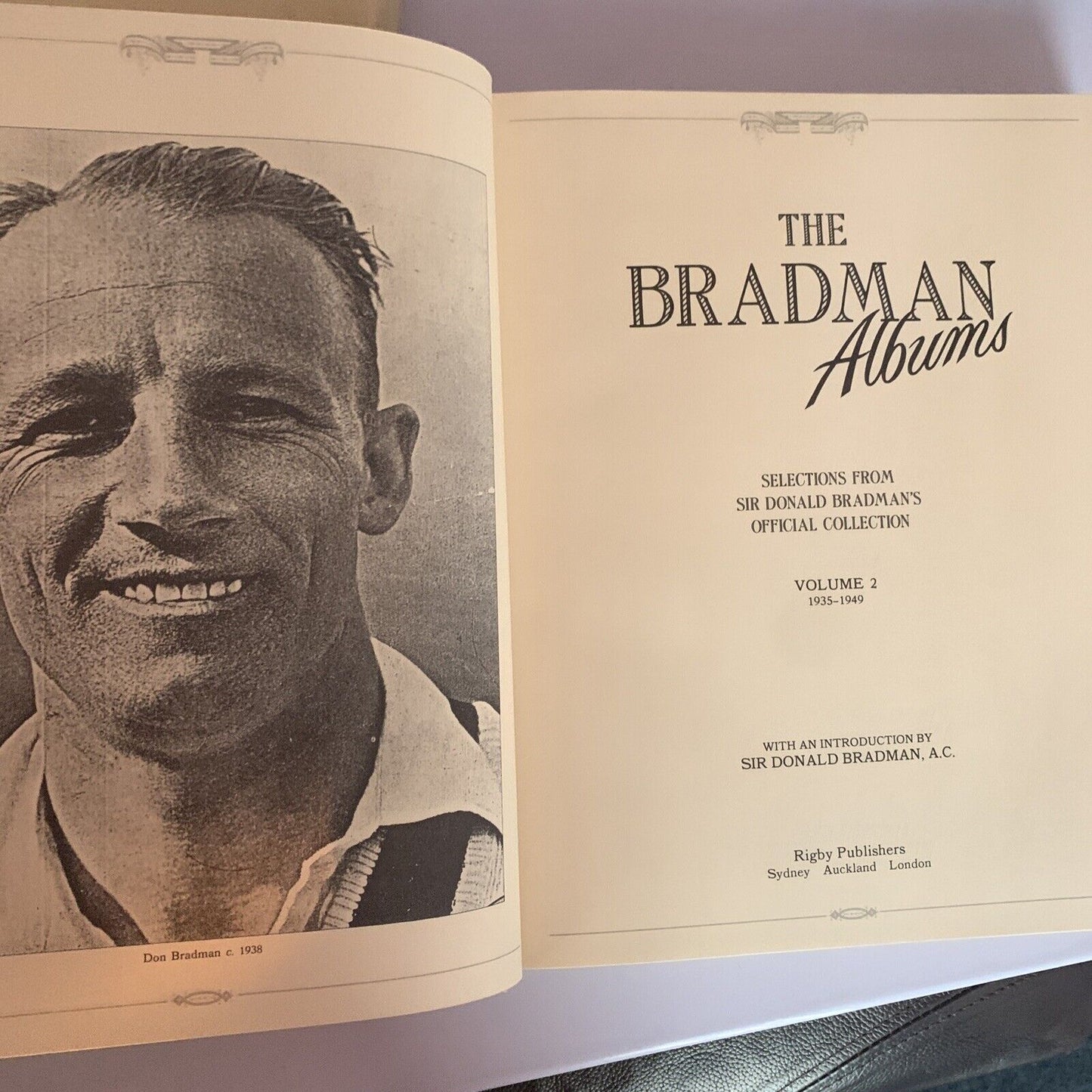 The Bradman Albums by Sir Donald Bradman 2x Hardcover Book Set 1987 with Case