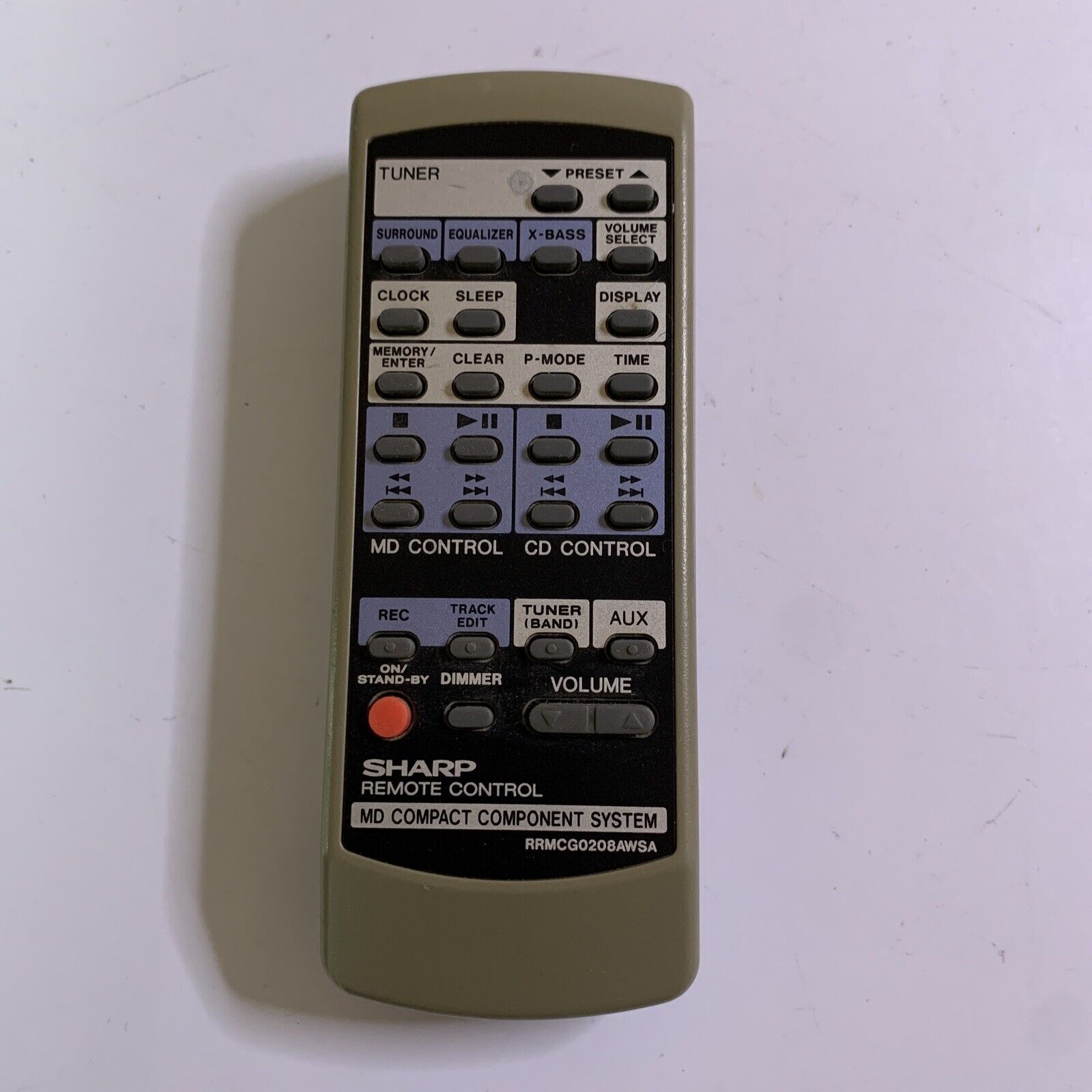 Sharp Md Remote Control Genuine Sharp RRMCG0208AWSA Remote Control For MD Compact System MinDi ...