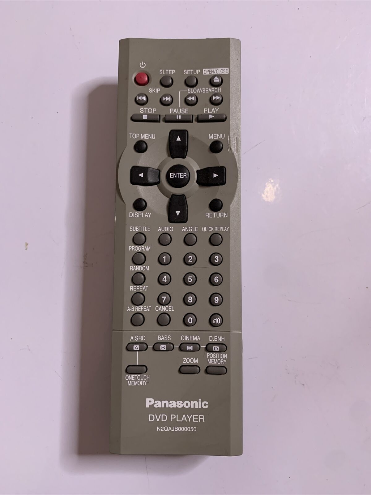 Genuine Panasonic N2QAJB000050 DVD Player Remote Control