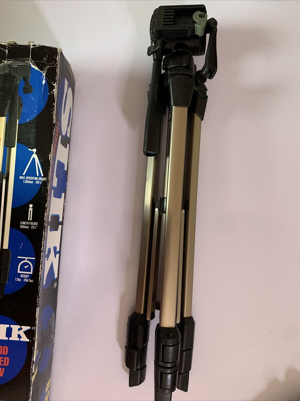 Slik Tripod U8000 Tripod with 3Way PanandTilt Head Retro Unit