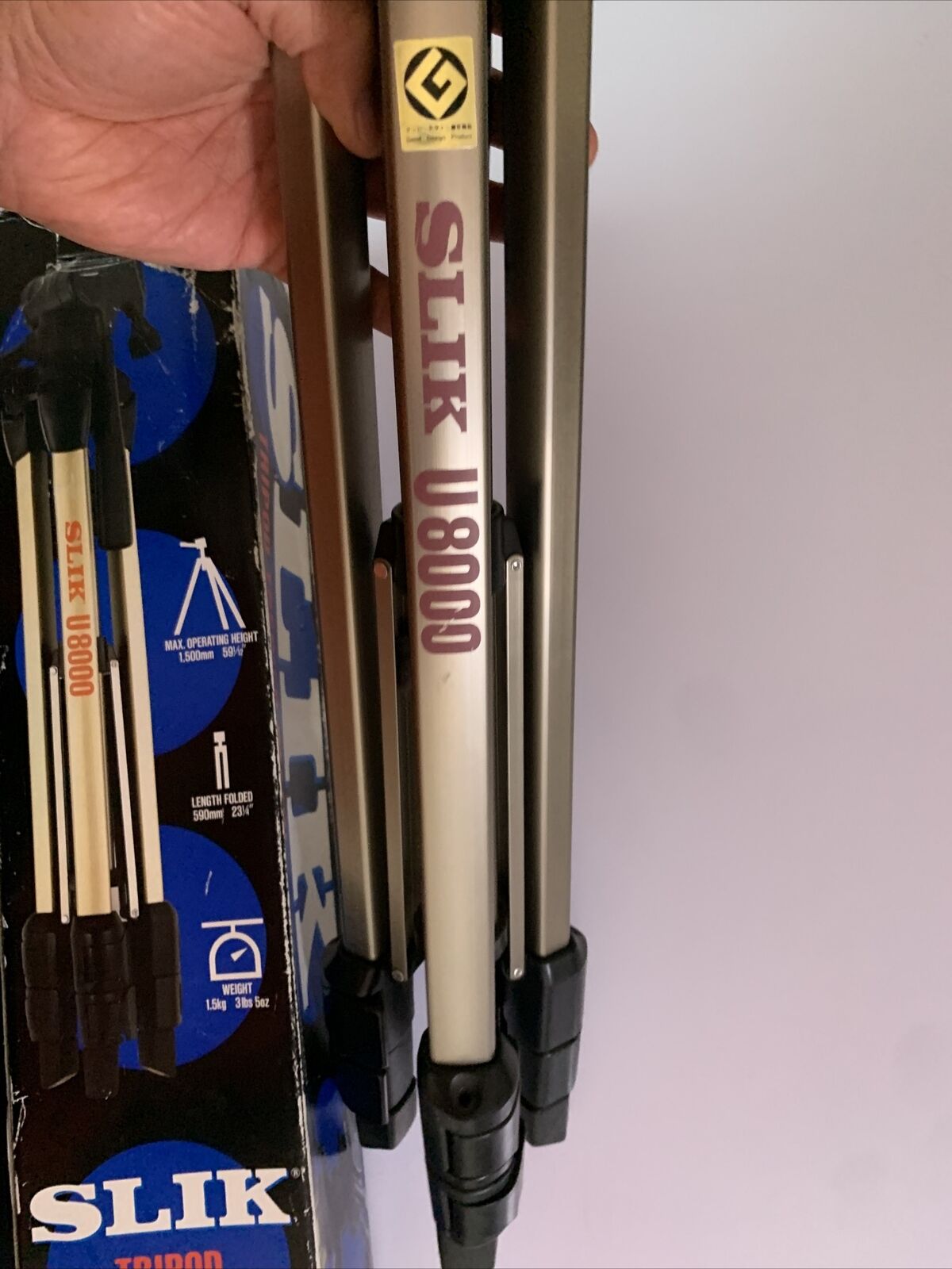 Slik Tripod U8000 Tripod with 3Way PanandTilt Head Retro Unit