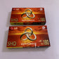 2 × LG SHQ Anti-Fungus Blank Video Cassette Tape VHS E-180 *New Sealed *