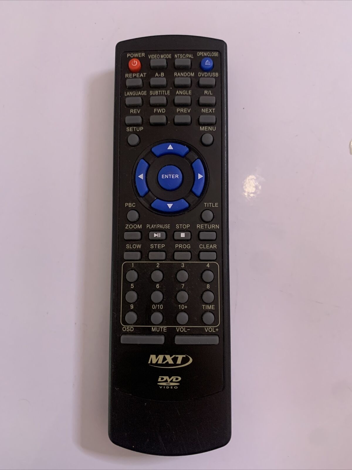 MXT DVD Remote Control Genuine *Missing Battery Lid – Retro Unit