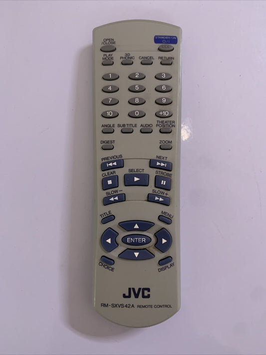 JVC RM-SXVS42A Genuine Remote Control for DVD Player  *Missing Battery Lid