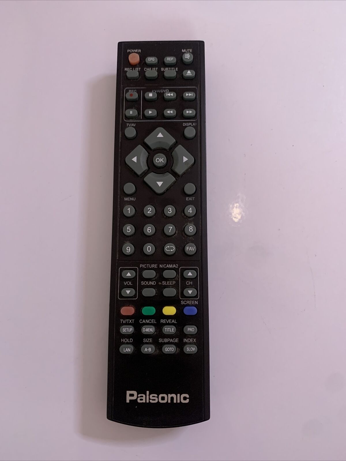 Genuine Palsonic Remote Control PVR DVD *Missing Battery Lid