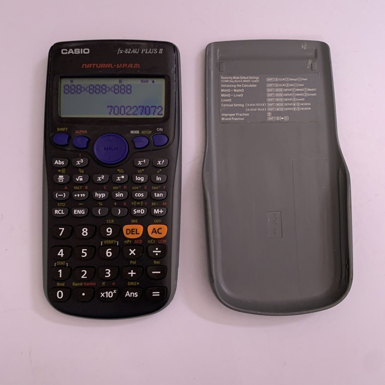 Casio Fx 82au Plus Ii Calculator Scientific Retro Unit