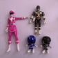 4x Power Rangers Bandai Action Figure Pink Black Blue Rangers