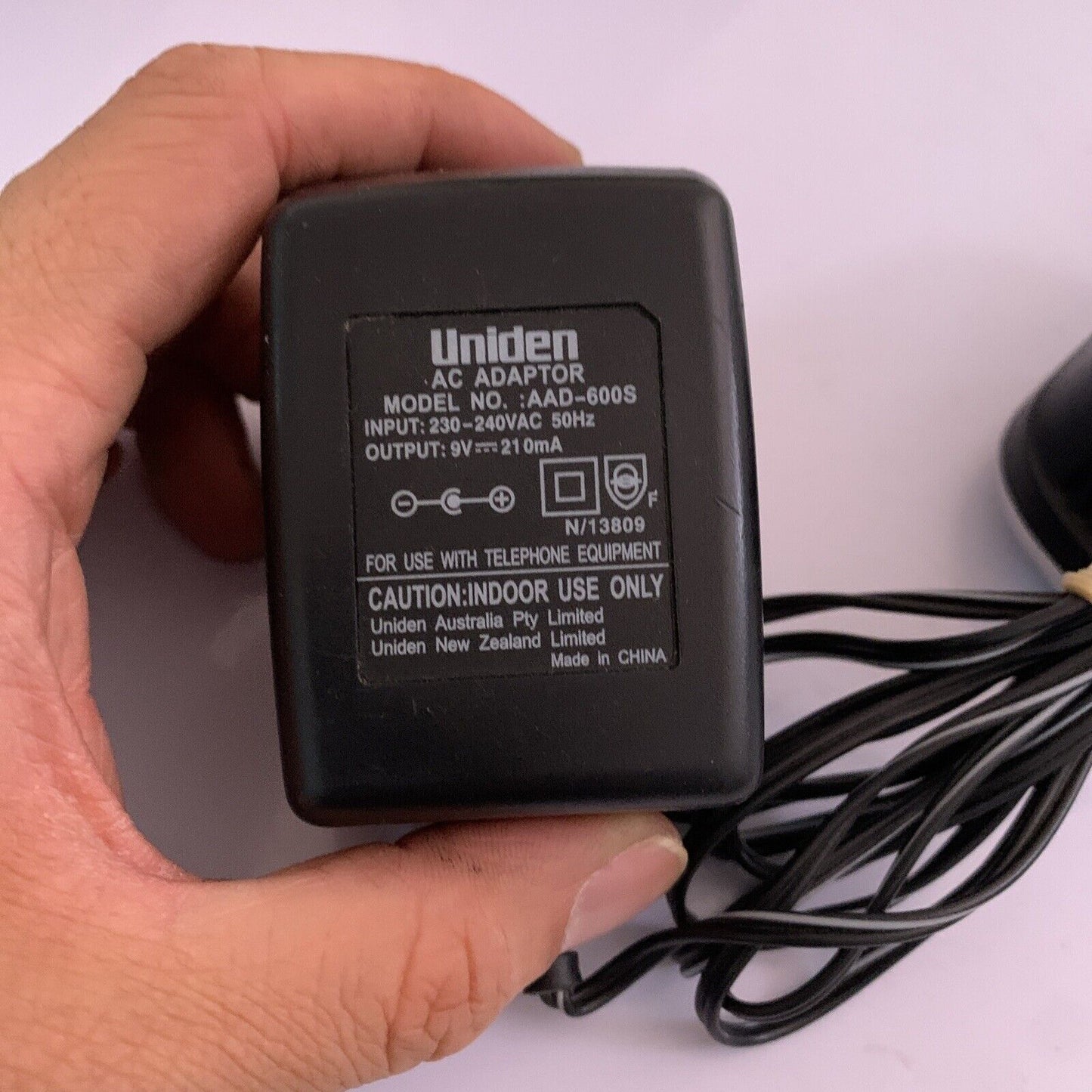 Uniden Cordless Telephone Charger & AC Adapter AAD-600S WDECT2355+2 9V Genuine